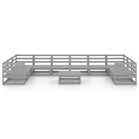 11 Piece Garden Lounge Set Solid Pinewood