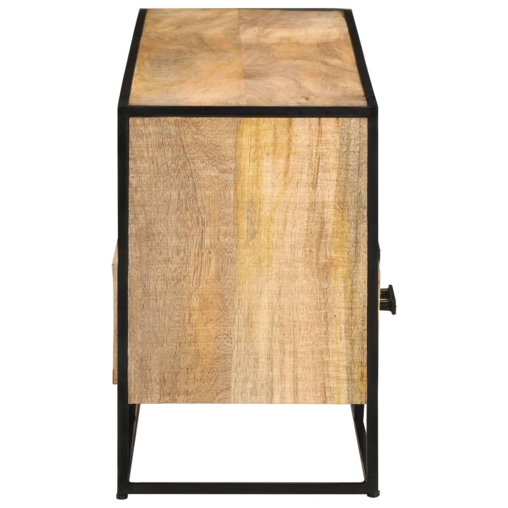 Tv Cabinet 110X30X45 Cm Rough Mango Wood