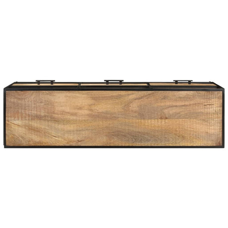 Tv Cabinet 110X30X45 Cm Rough Mango Wood