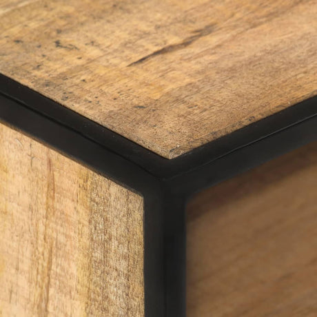 Tv Cabinet 110X30X45 Cm Rough Mango Wood
