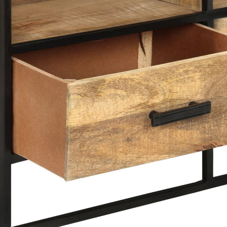 Tv Cabinet 110X30X45 Cm Rough Mango Wood