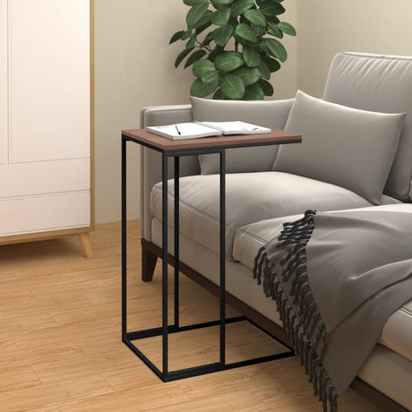 Side Table White Engineered Wood