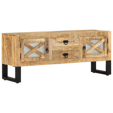 Tv Cabinet 110X30X45 Cm Rough Mango Wood