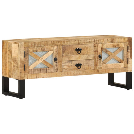Tv Cabinet 110X30X45 Cm Rough Mango Wood