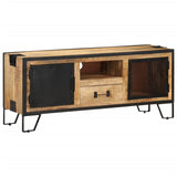 Tv Cabinet 110X31X46 Cm Rough Mango Wood