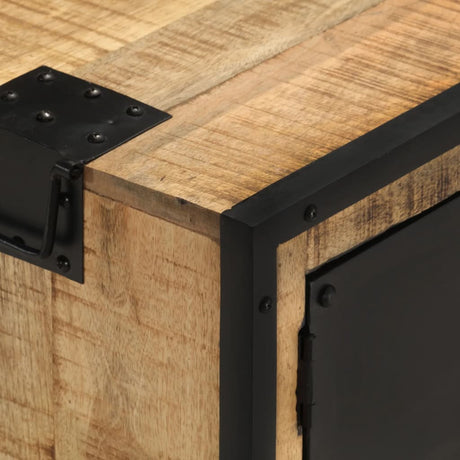 Tv Cabinet 110X31X46 Cm Rough Mango Wood