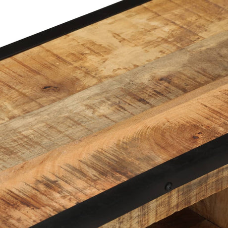 Tv Cabinet 110X31X46 Cm Rough Mango Wood