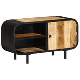 Tv Cabinet 90X30X48 Cm Rough Mango Wood