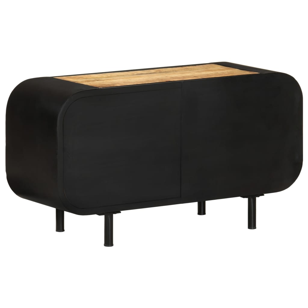 Tv Cabinet 90X30X48 Cm Rough Mango Wood