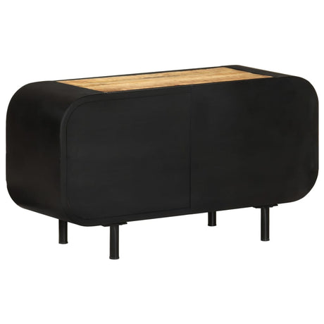 Tv Cabinet 90X30X48 Cm Rough Mango Wood