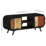 Tv Cabinet 110X30X45 Cm Solid Reclaimed Wood