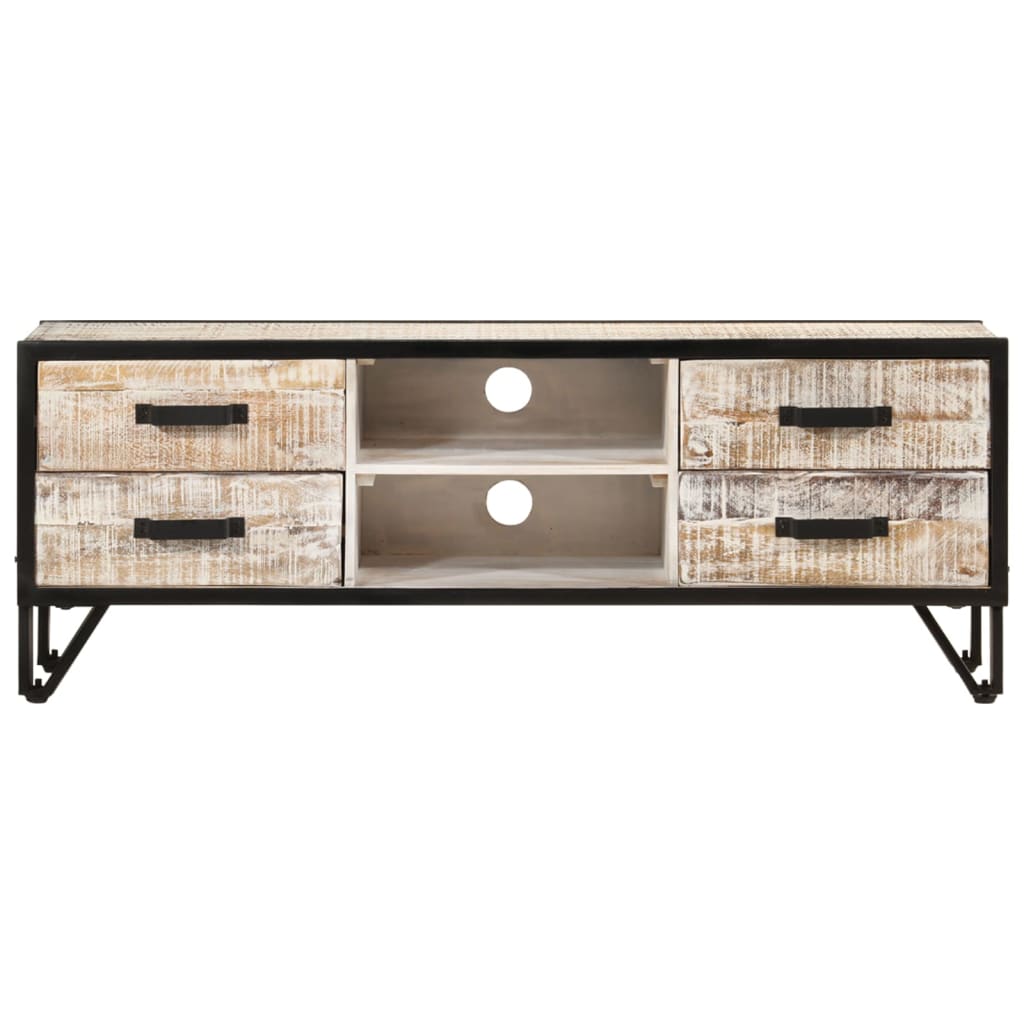 Tv Cabinet 110X30X Solid Acacia Wood