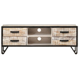 Tv Cabinet 110X30X Solid Acacia Wood