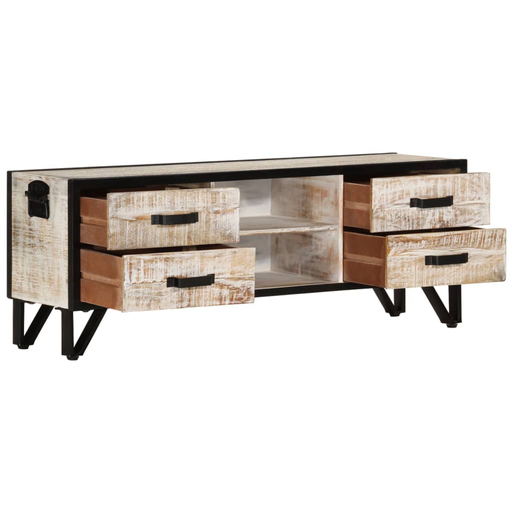 Tv Cabinet 110X30X Solid Acacia Wood