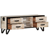 Tv Cabinet 110X30X Solid Acacia Wood
