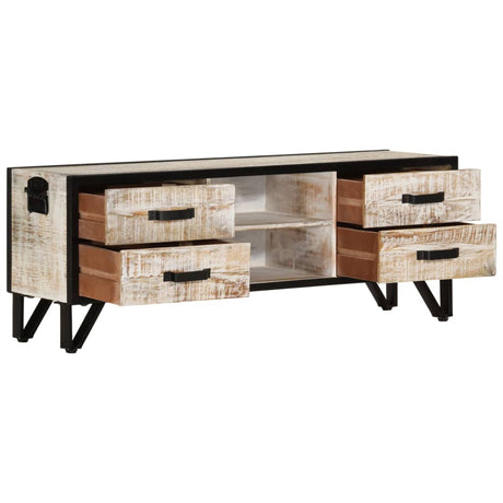 Tv Cabinet 110X30X Solid Acacia Wood