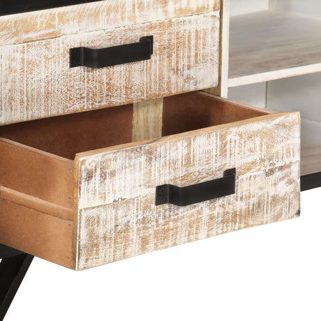 Tv Cabinet 110X30X Solid Acacia Wood