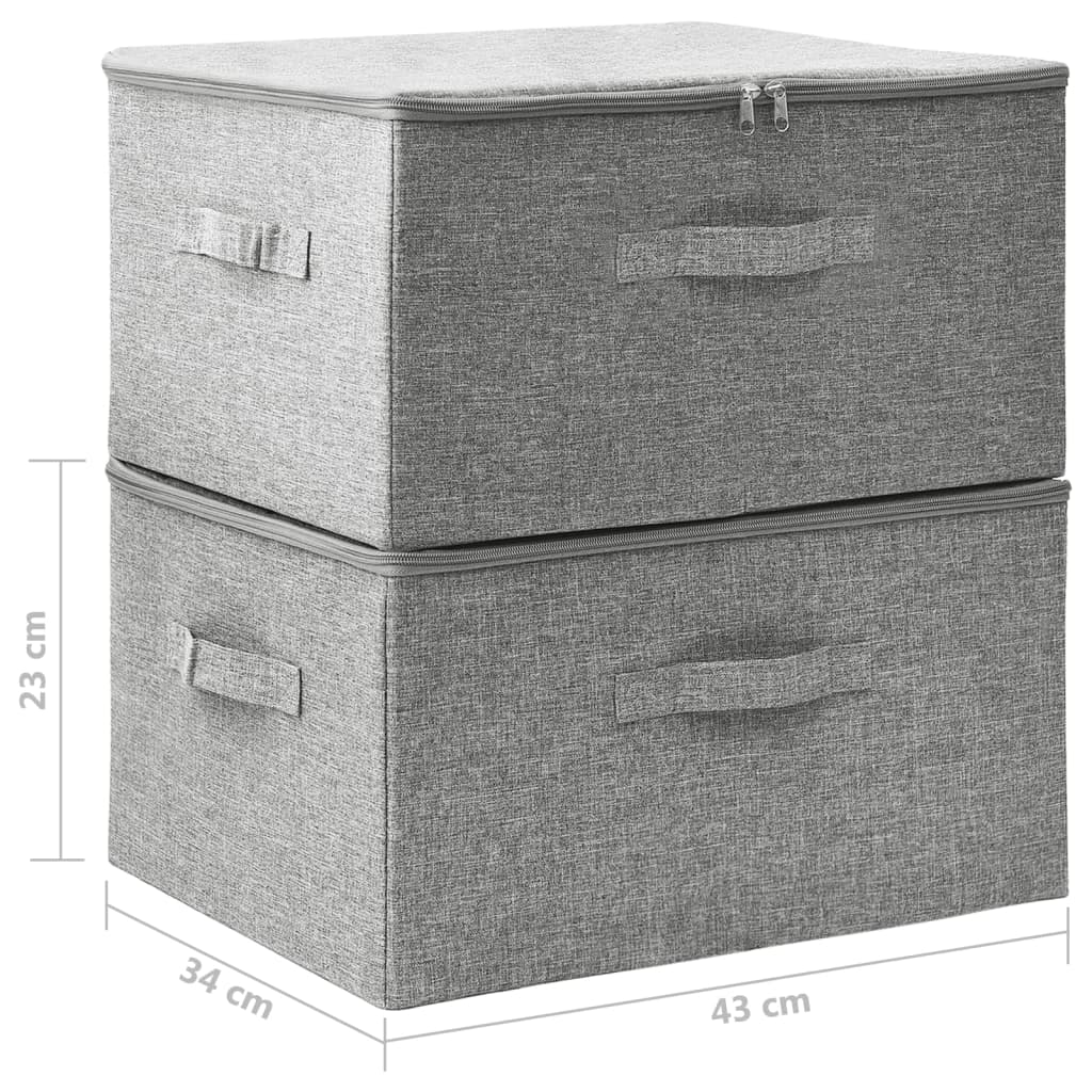 Storage Boxes 2 Pcs Fabric 43X34X23 Cm