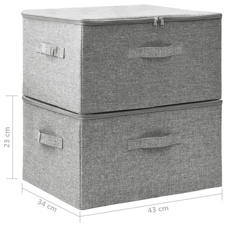Storage Boxes 2 Pcs Fabric 43X34X23 Cm