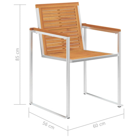 Garden Chairs 4 Pcs And Stainless Steel