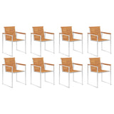 Garden Chairs 4 Pcs And Stainless Steel
