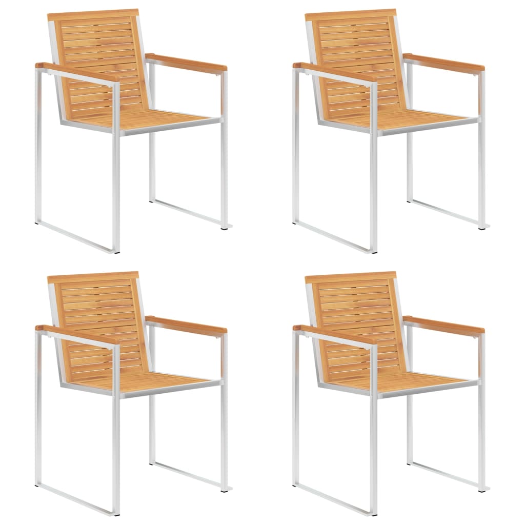 Garden Chairs 4 Pcs And Stainless Steel
