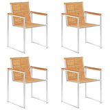 Garden Chairs 4 Pcs And Stainless Steel