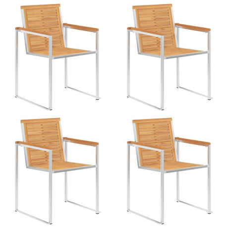 Garden Chairs 4 Pcs And Stainless Steel