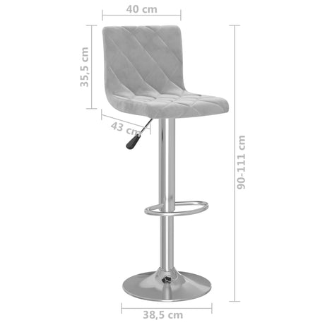 Bar Stools 2 Pcs Velvet