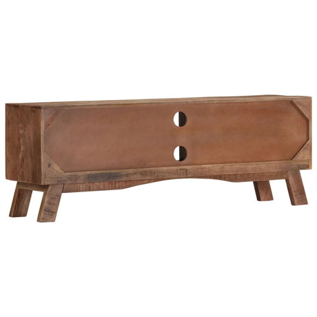 Tv Cabinet 110X30X40 Cm Rough Mango Wood