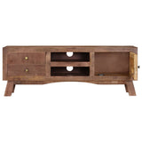 Tv Cabinet 110X30X40 Cm Rough Mango Wood
