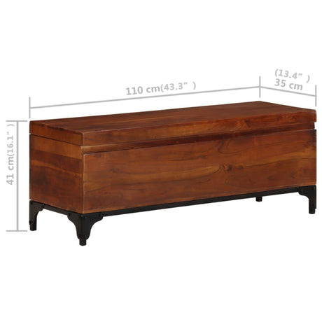 Storage Trunk 110X35X41 Cm Solid Acacia Wood