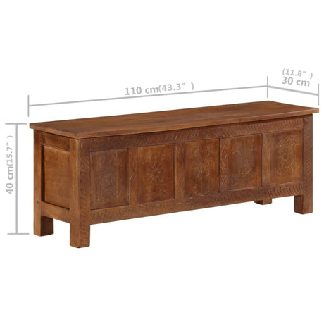 Storage Box 110X30X40 Cm Solid Mango Wood