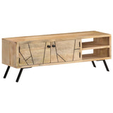 Tv Cabinet 110X30X40 Cm Solid Mango Wood