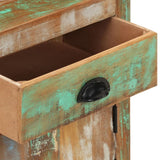 Bedside Cabinet With Wheels 40X30X57 Cm Solid Reclaimed Wood