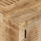 Tv Cabinet With Wheels 110X30X Rough Mango Wood