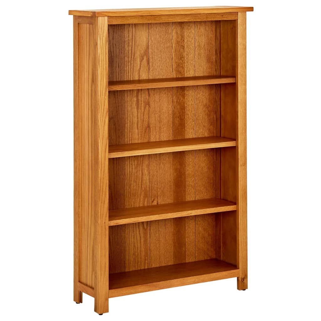 5-Tier Bookcase Solid Oak Wood