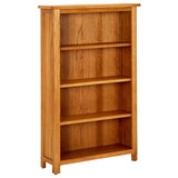 5-Tier Bookcase Solid Oak Wood