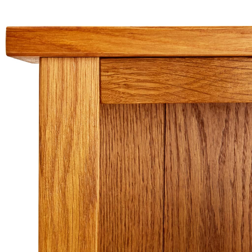 5-Tier Bookcase Solid Oak Wood