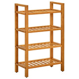 Shoe Rack With 4 Shelves 50X27X Solid Oak Wood