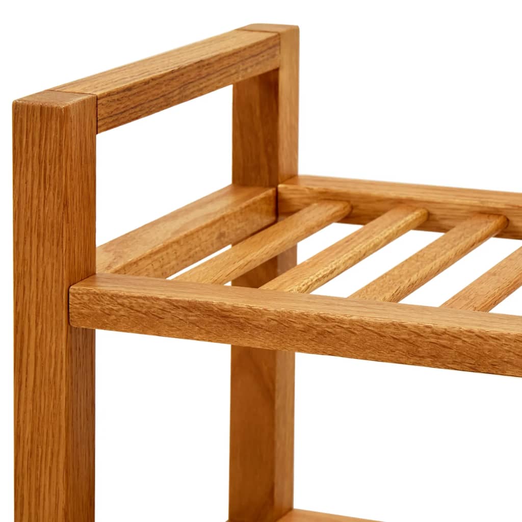 Shoe Rack With 4 Shelves 50X27X Solid Oak Wood