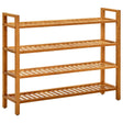 Shoe Rack With 4 Shelves 50X27X Solid Oak Wood