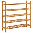 Shoe Rack With 4 Shelves 50X27X Solid Oak Wood