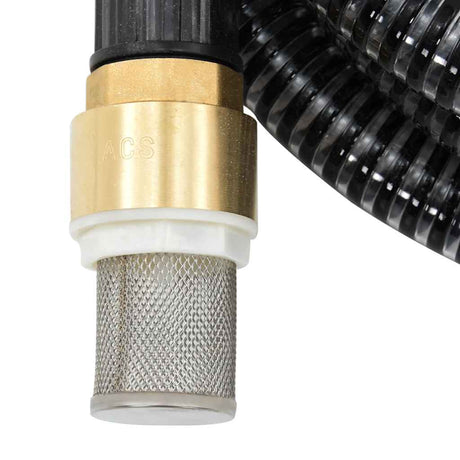 Suction Hose With Brass Connectors 1.1&quot; Pvc