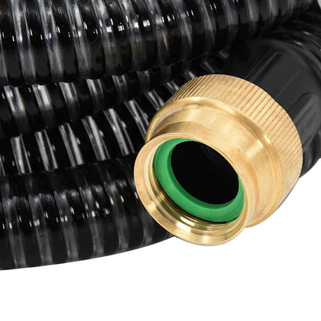 Suction Hose With Brass Connectors 1.1&quot; Pvc