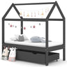 Kids Bed Frame With Drawers Solid Pine Wood