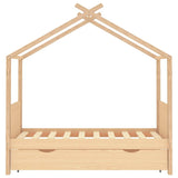 Kids Bed Frame With A Drawer Solid Pine Wood