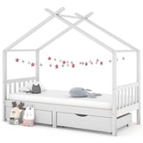 Kids Bed Frame With A Drawer Solid Pine Wood