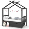 Kids Bed Frame With A Drawer Solid Pine Wood