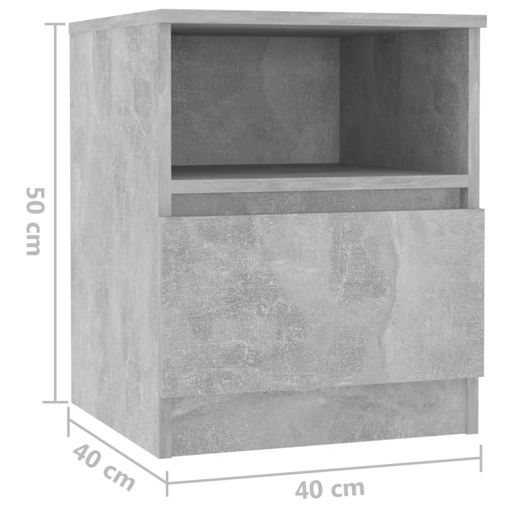 Bed Cabinet 40X40X50 Cm Engineered Wood